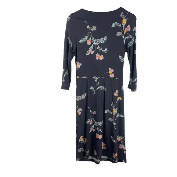 Joules Beth Floral Fit & Flare Dress Blue‎ Floral Pleated Long Sleeve Size US 6 - Picture 8 of 11